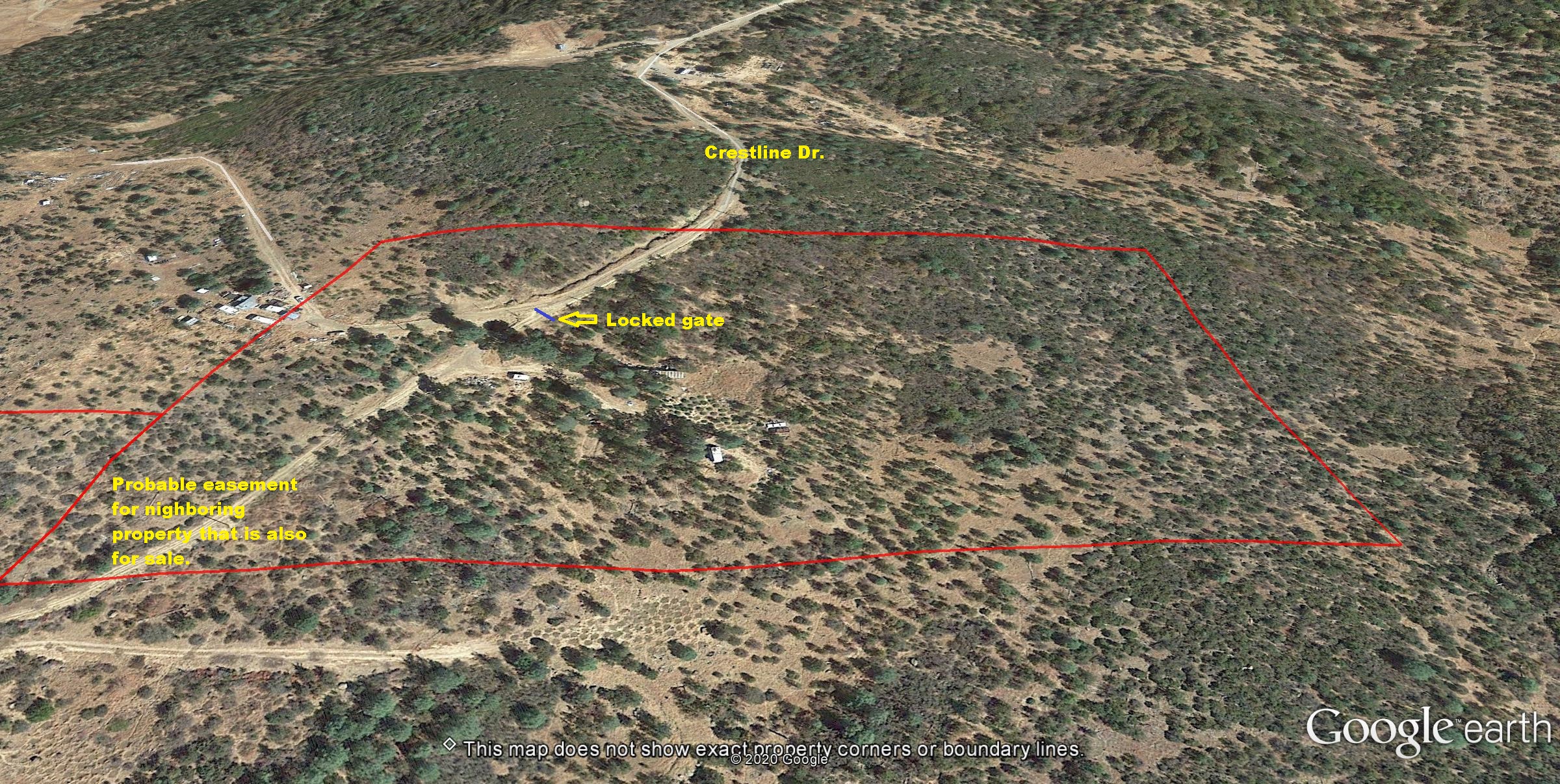 Shasta County Land For Sale 10 Ac Crestline Dr. Round Mountain, CA 18,000